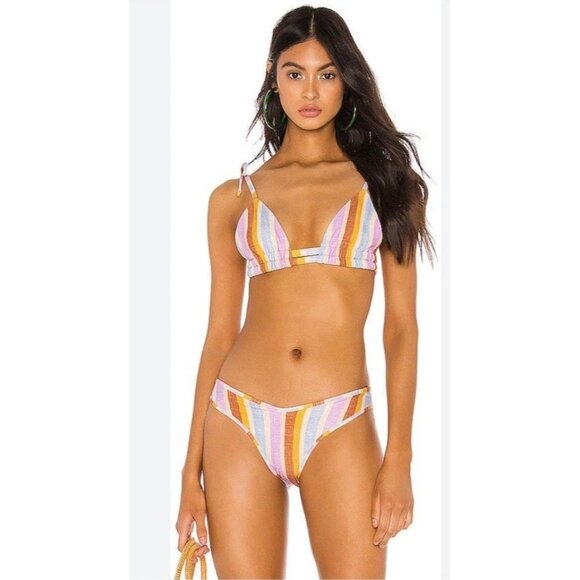 Montce Paula Bikini Swim Top And Bottom Women’s Size Large Mallorca Stripe - Picture 1 of 16